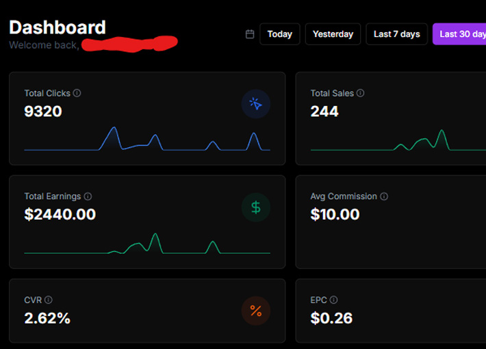 Earnings Screenshot 2